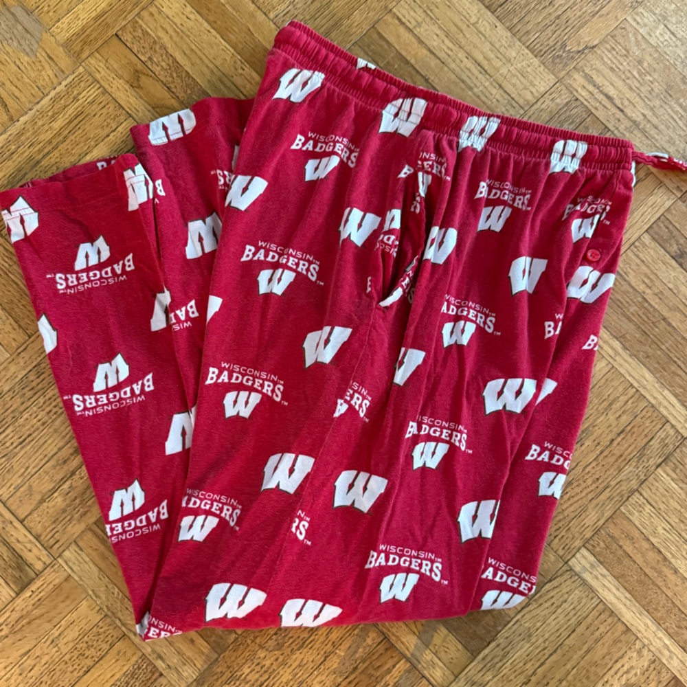 WISCONSIN BADGERS Bottom Drawers Sleepwear Pajama Lounge Pants Sweats Bottoms PJ